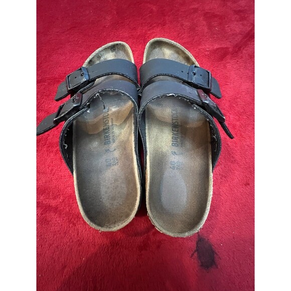 Birkenstock Arizona Sandals Black Leather Narrow Fit Size 40 (L9/M7) main image 4